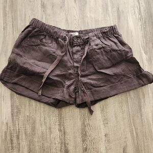 Joie Brown Linen Shorts
